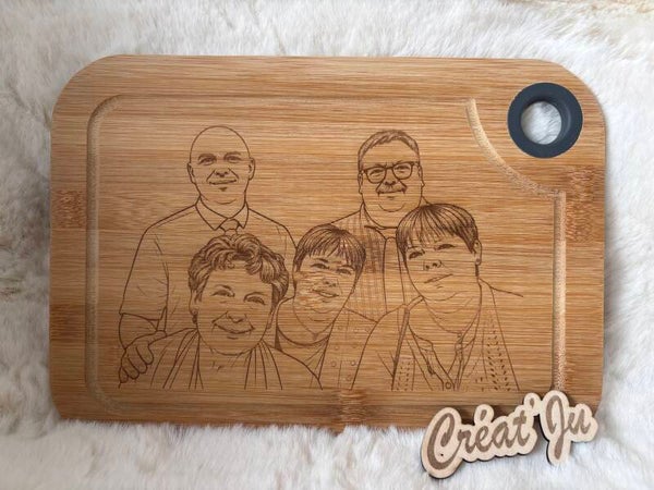 Planche en bois personnalisée avec gravure