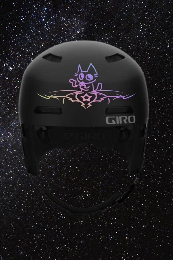 Trim AF star heart with cat pack Decal