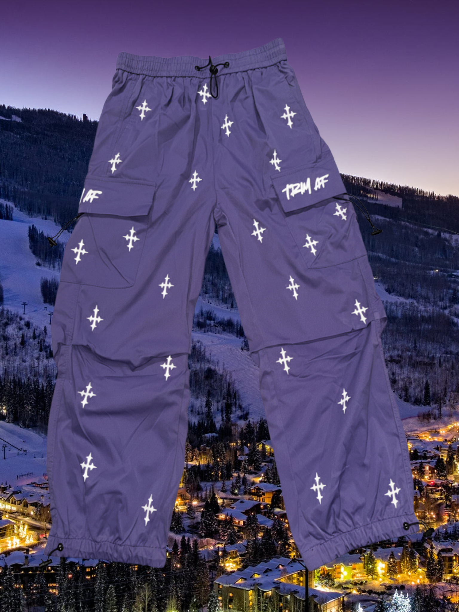 cross Style - snow pants iron-on decal kit