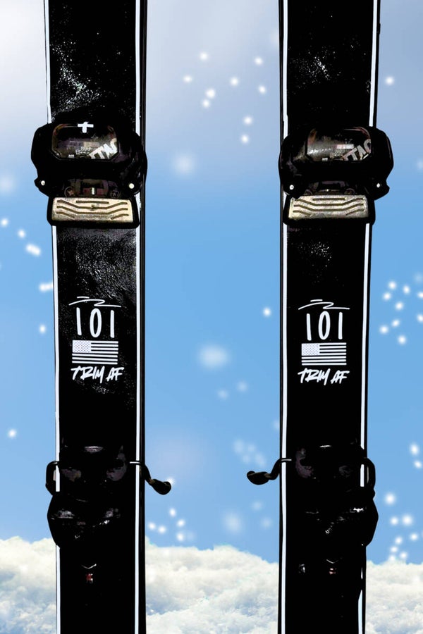 101 freedom lines ⚟ 18-pic ski decal kit