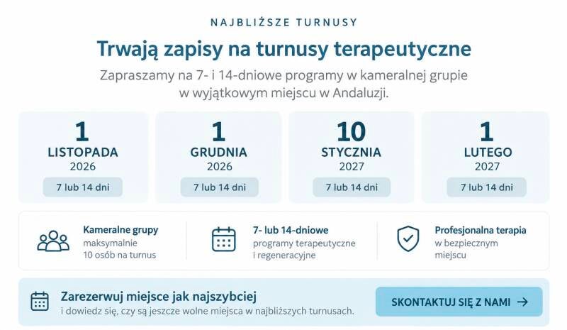 Terminy turnusów terapeutycznych 