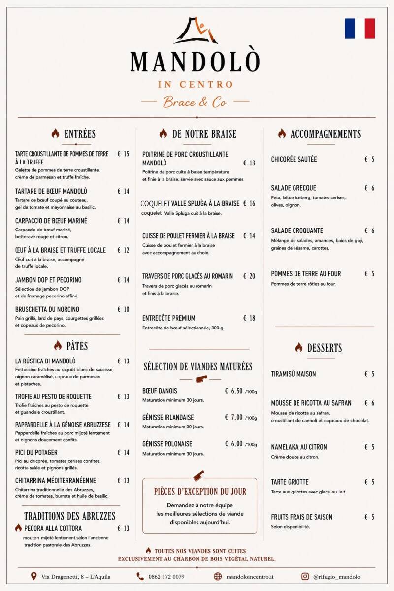 menù francese