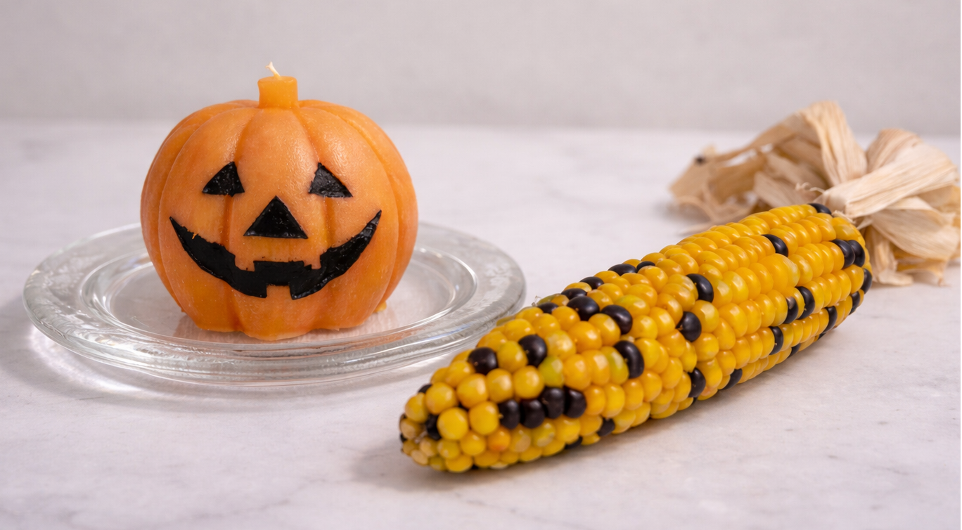 Halloweenkürbis Kerze