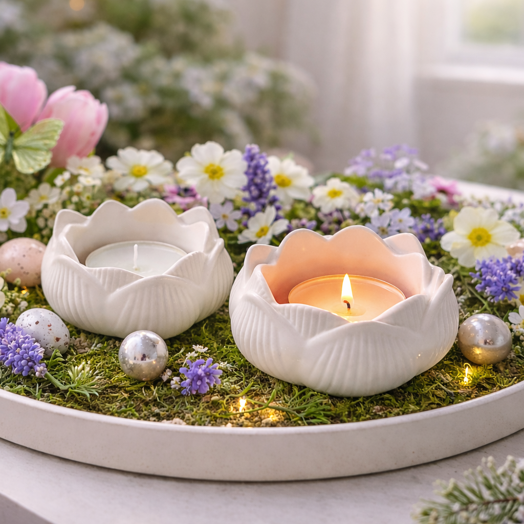 Lotus Teelichthalter