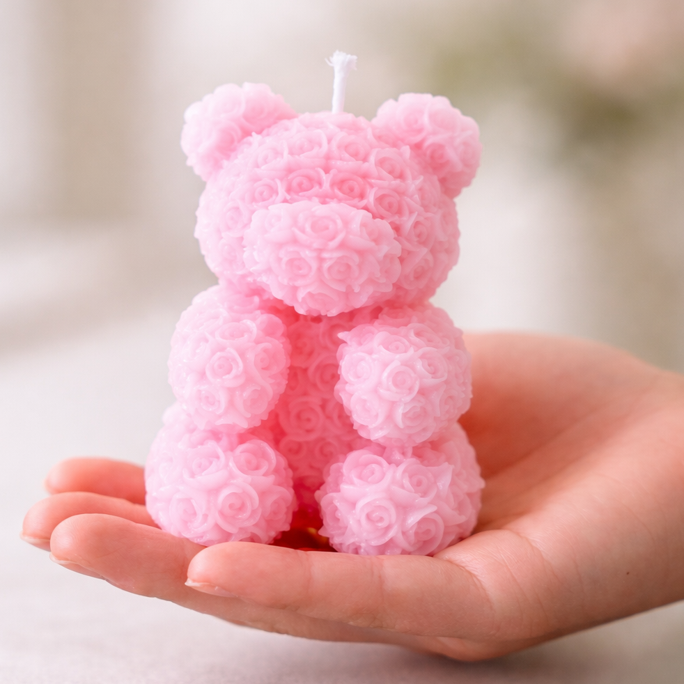 Rosen-Teddy Kerze