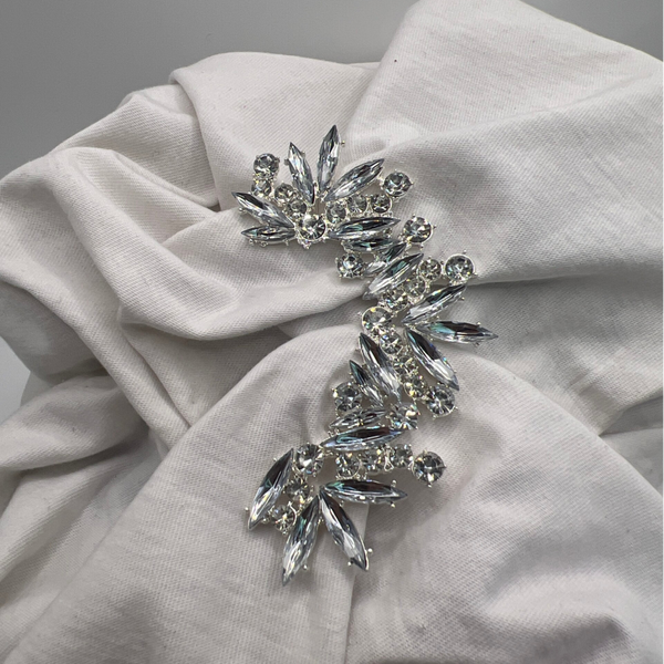 Manchette d'oreille gauche ARC SCINTILLANT argent