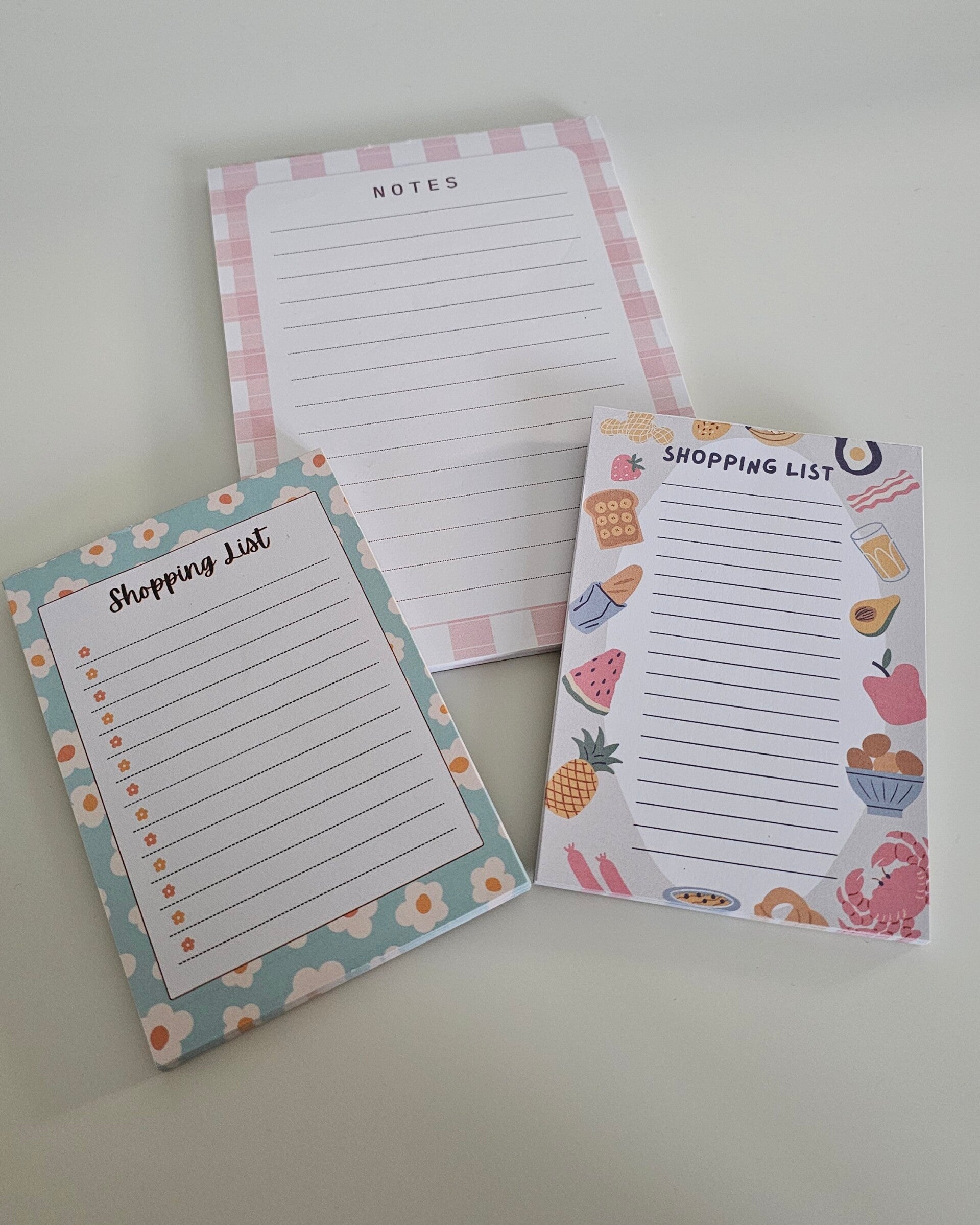 A6 Shopping List Notepads