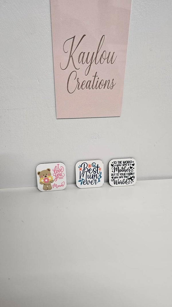 Mothers Day Wooden Fridge Magnets