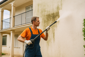 Fassadenreinigung einer istrischen Villa durch professionelle Objektbetreuung – Trust Solutions, Pula