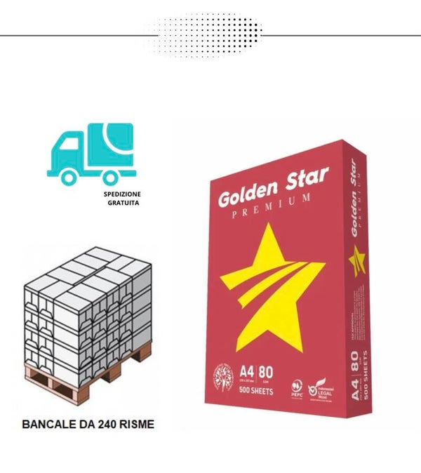 Carta A4 Golden Star 80 gr - 240 risme