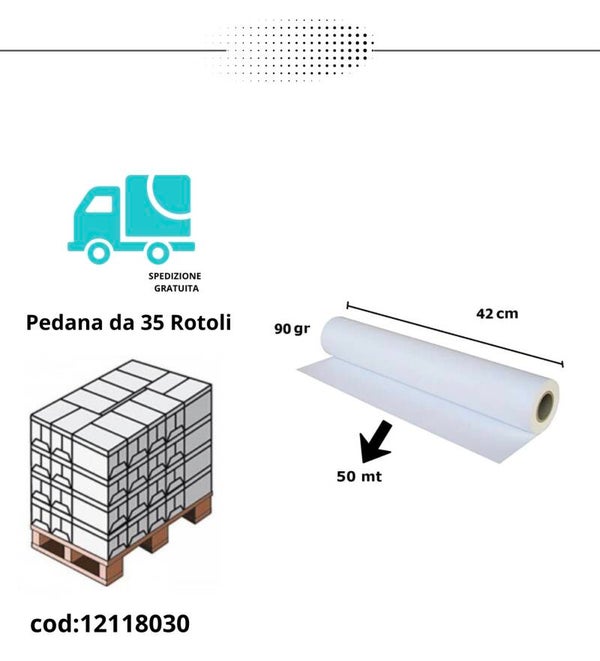 Rotolo Plotter  90 . 42 .50 (€ 8.75 il rotolo)