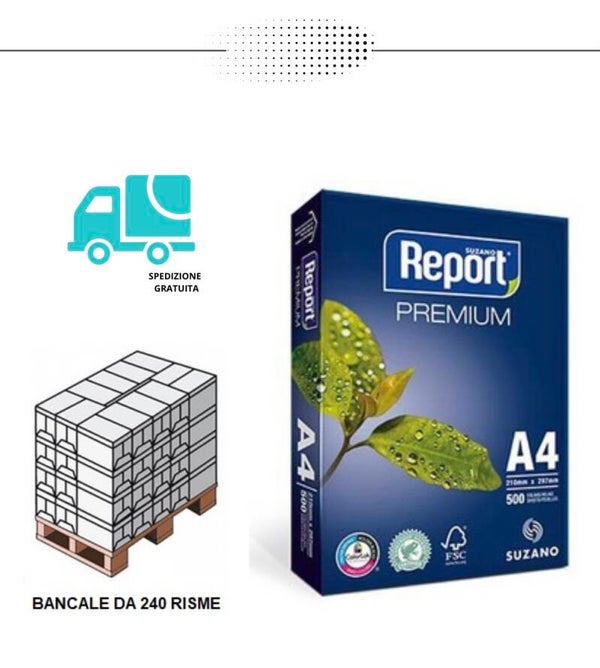 Carta A4 Report 75 gr - 240 risme