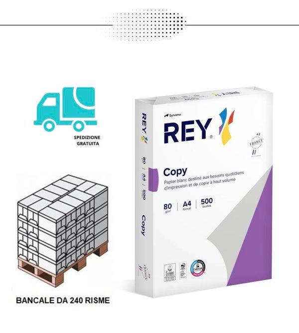 Carta A4 Rey Copy  80 gr - 240 risme