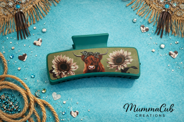 Large Green Hair Claw Clip