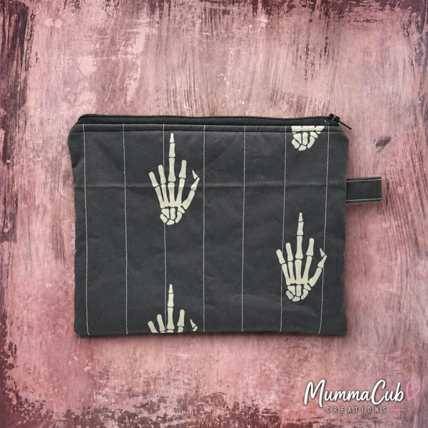 'Middle Finger' Zipper Pouch
