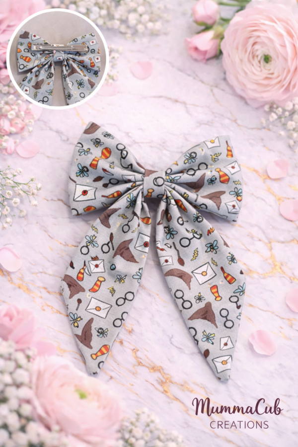Large Wizard Style Hair Bow