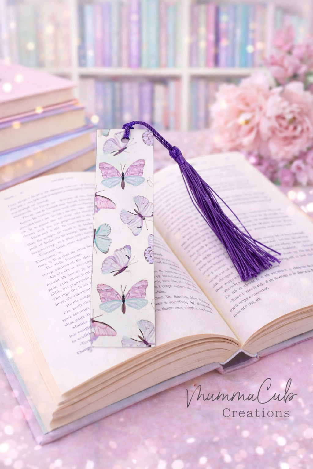 'Butterflies' Bookmark with tassel