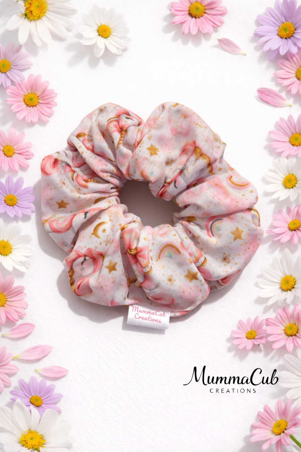 Large Pink Unicorn Scrunchie