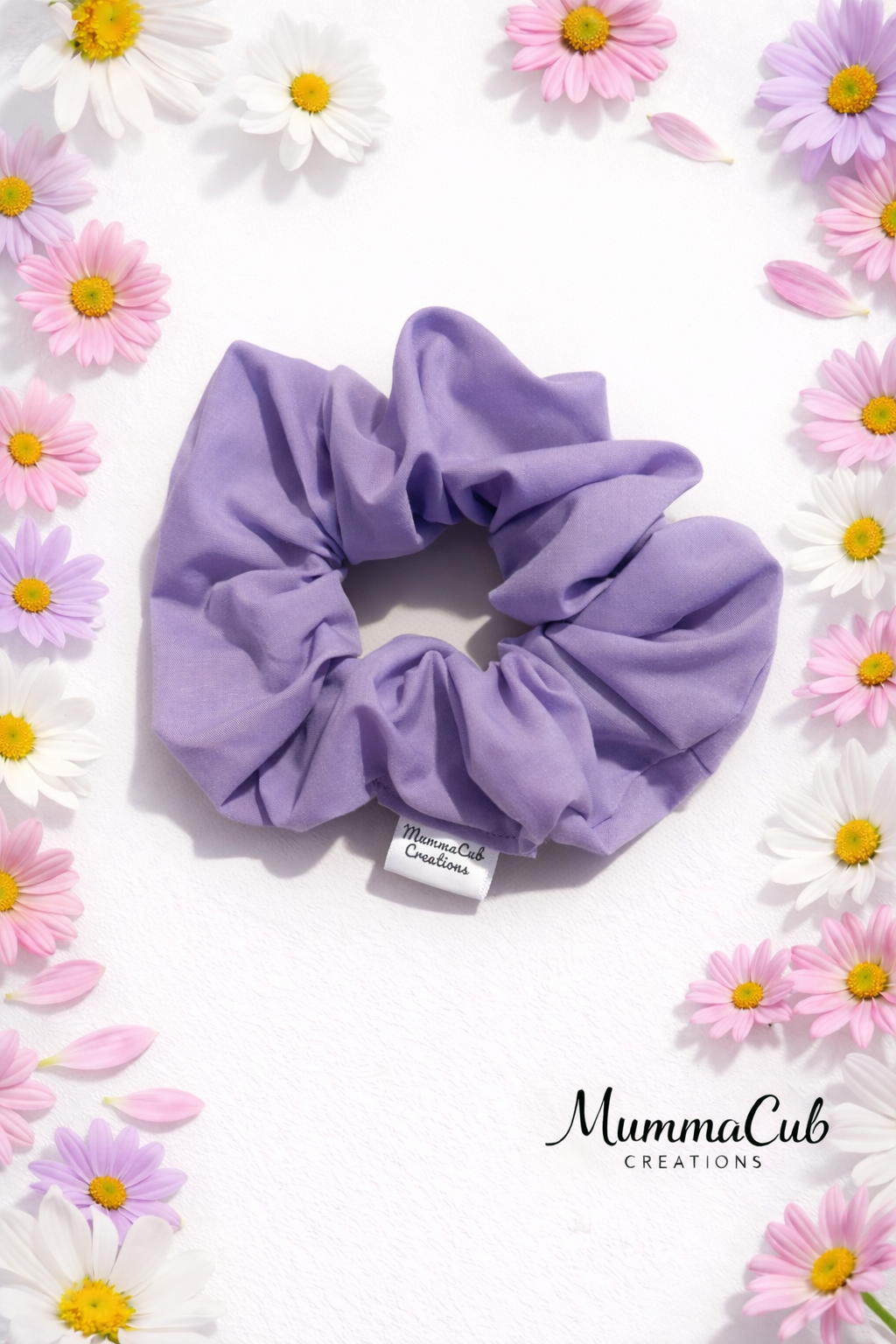Large Plain Purple Scrunchie