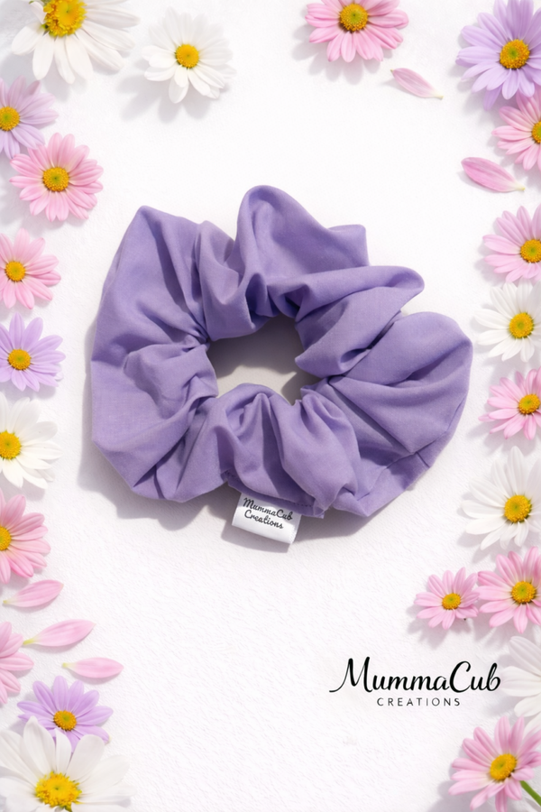 Large Plain Purple Scrunchie
