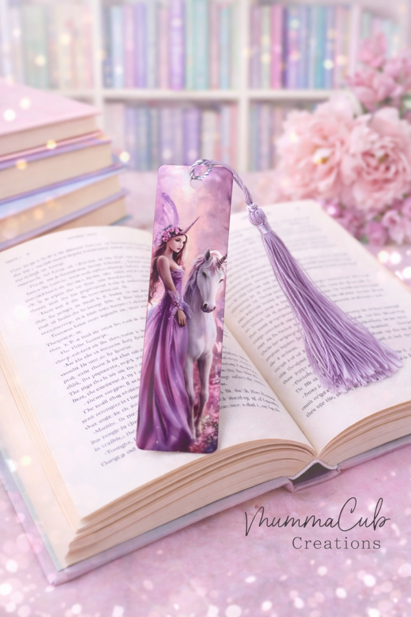'Unicorn & Fairy' Bookmark with tassel