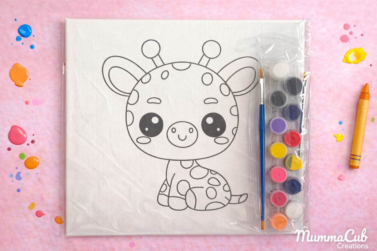 Giraffe Canvas Painting Kit