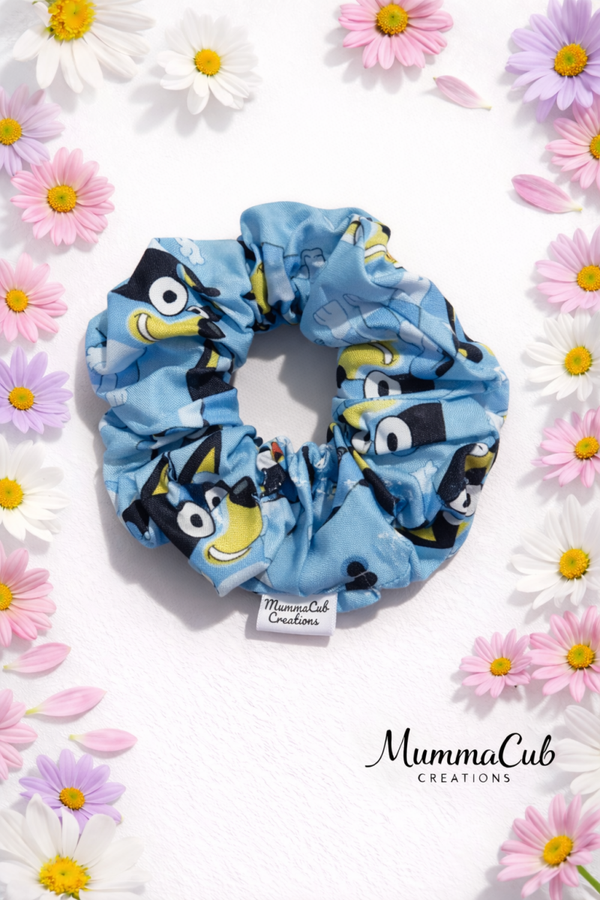 Large Blue Doggie Scrunchie