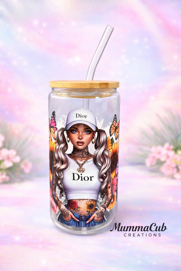 16oz Glass Tumbler Design 17
