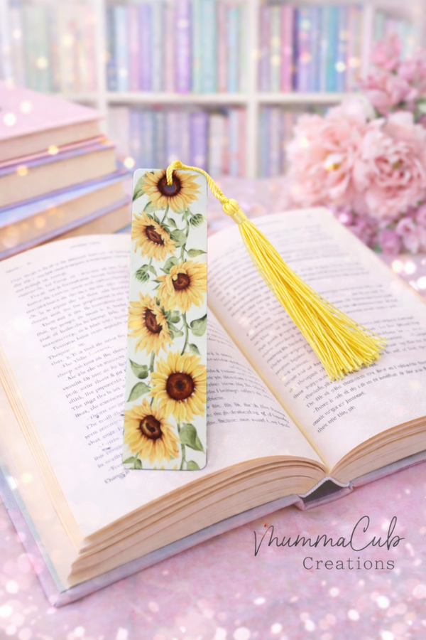'Sunflowers' Bookmark with tassel