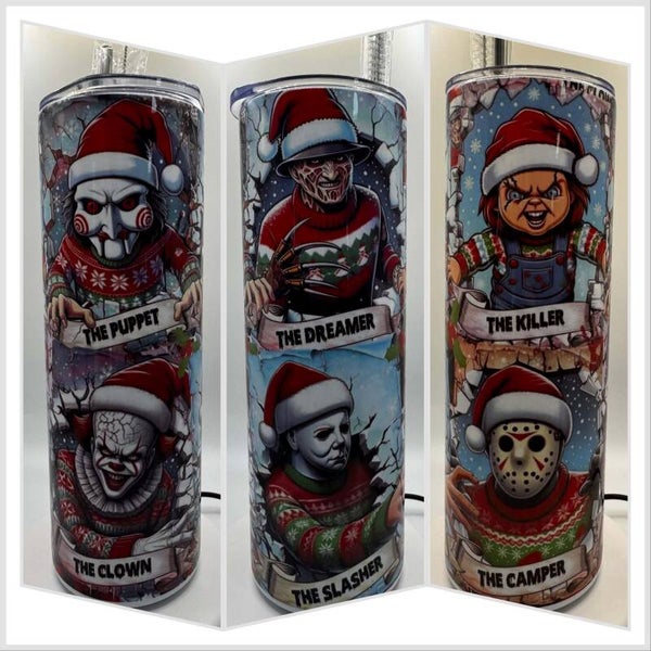 20oz Christmas Pre-Made Stainless Steel Tumbler design 3