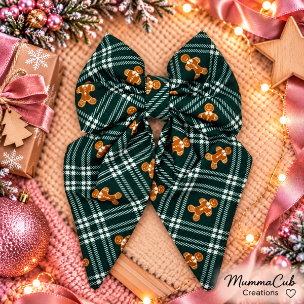 Small Christmas Hair Bow design 13