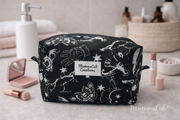 Toiletry/Make Up Bag Skull/Witch Design