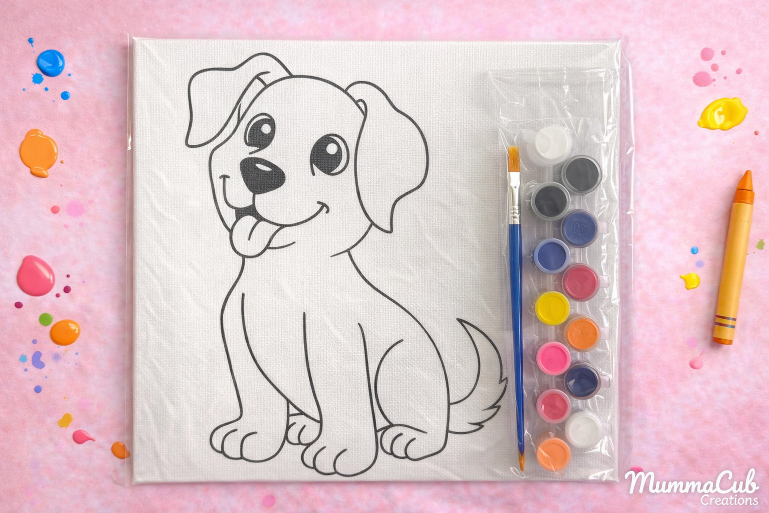Dog Canvas Painting Kit