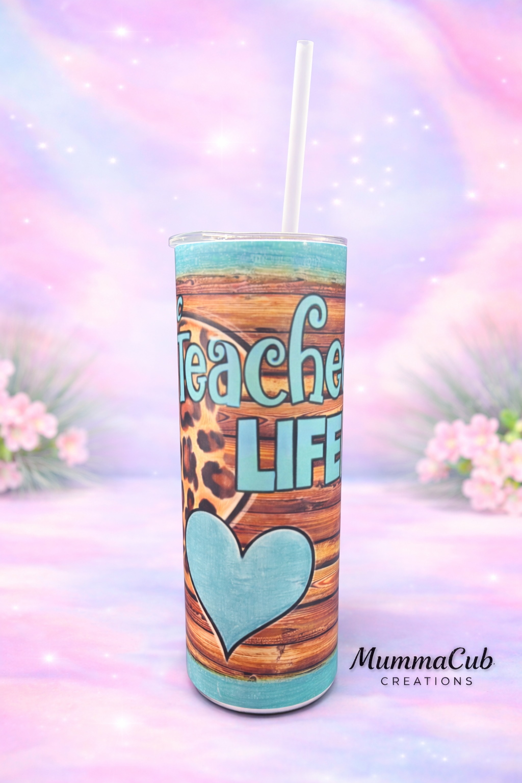 Pre-Made 20oz Insulated Sublimation Tumbler Design 8 (Teacher Life)