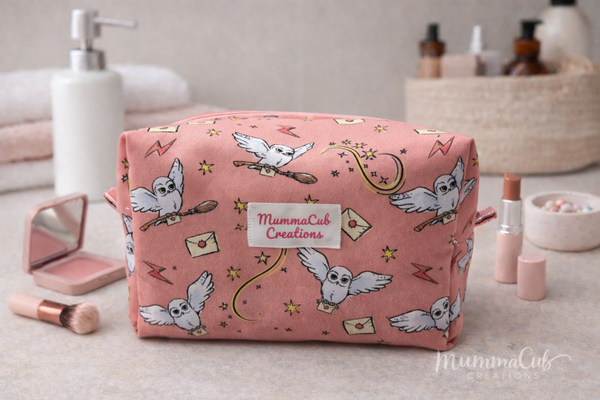 Toiletry/Make Up Bag Pink Owl Design
