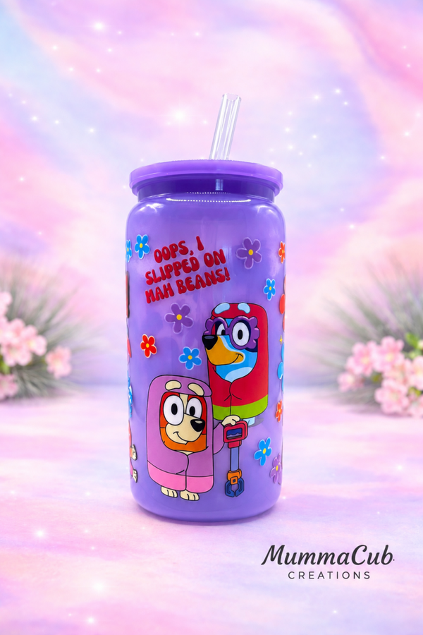 16oz BPA-Free Purple Plastic Tumbler Design 10