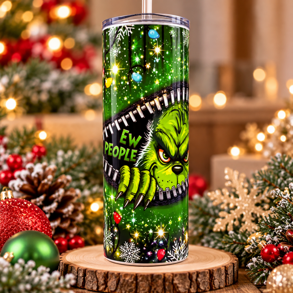 20oz Christmas Pre-Made Stainless Steel Tumbler design 1