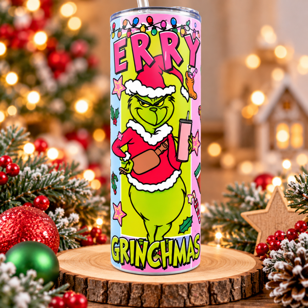 20oz Christmas Pre-Made Stainless Steel Tumbler design 2