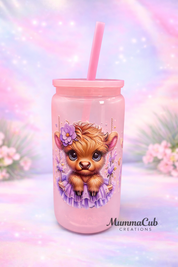 16oz BPA-Free Pink Plastic Tumbler Design 10