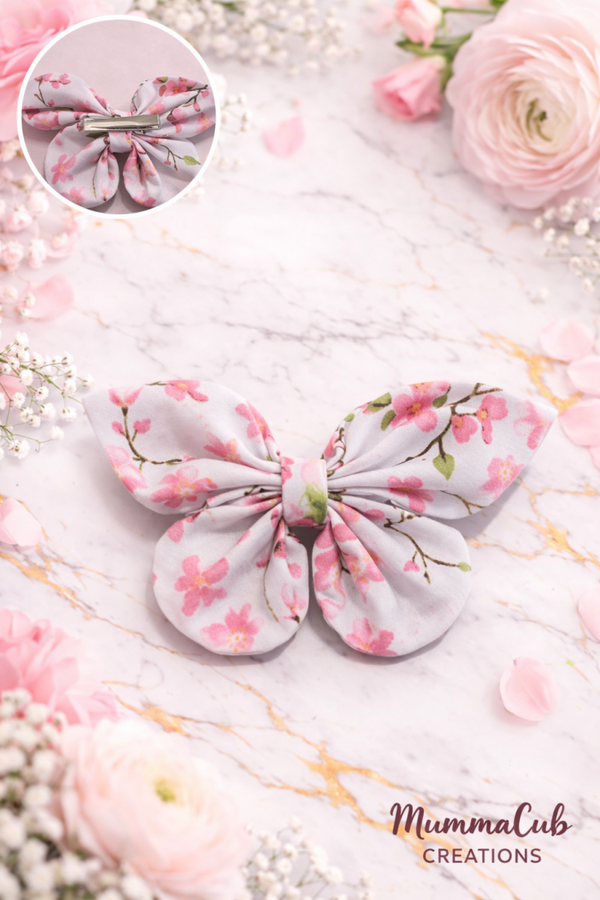 ‘Butterfly Style’ Cherry Blossoms hair bow