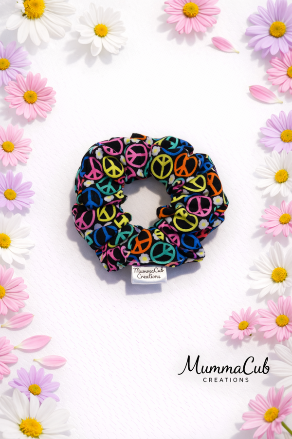 Small Peace Scrunchie