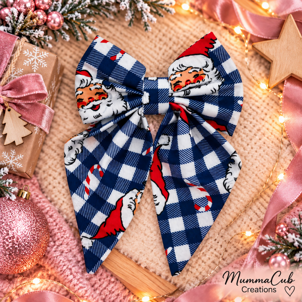 Small Christmas Hair Bow design 14