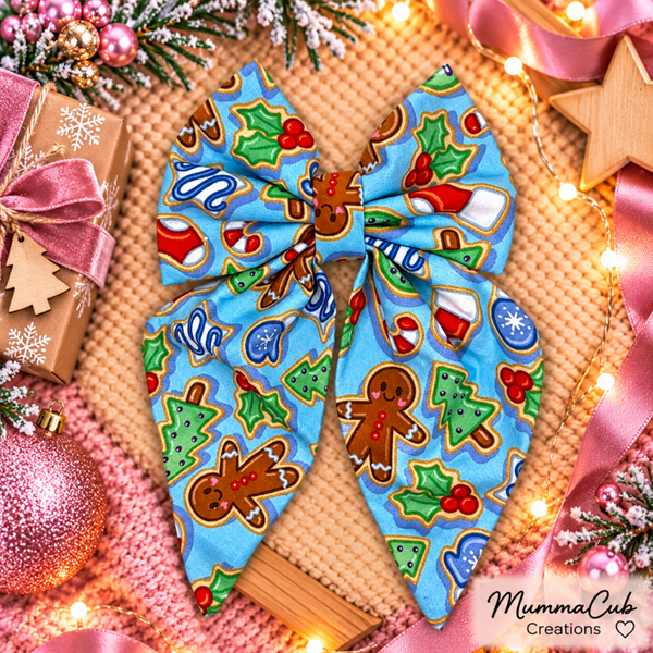 Small Christmas Hair Bow design 7