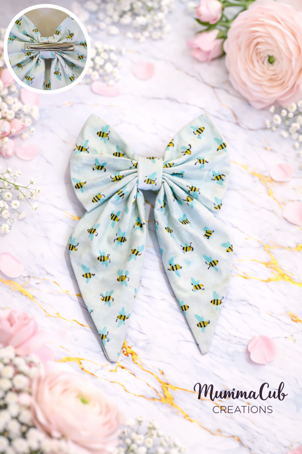 Small Bees Hair Bow