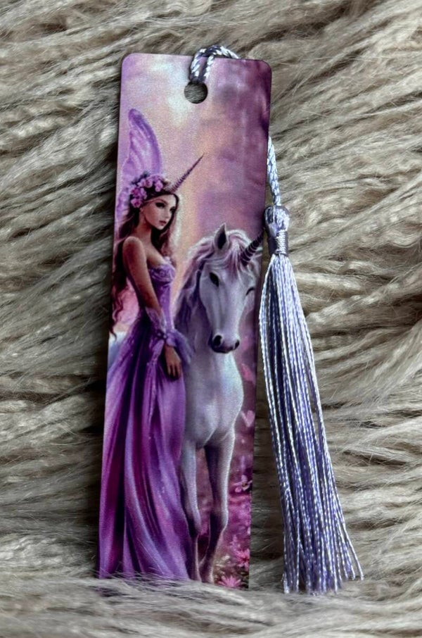 'Unicorn & Fairy' Bookmark with tassel