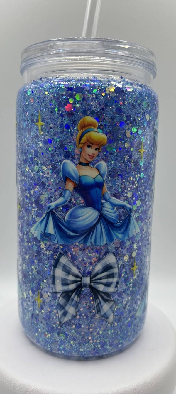 16oz Acrylic Glitter Tumbler - Design 10