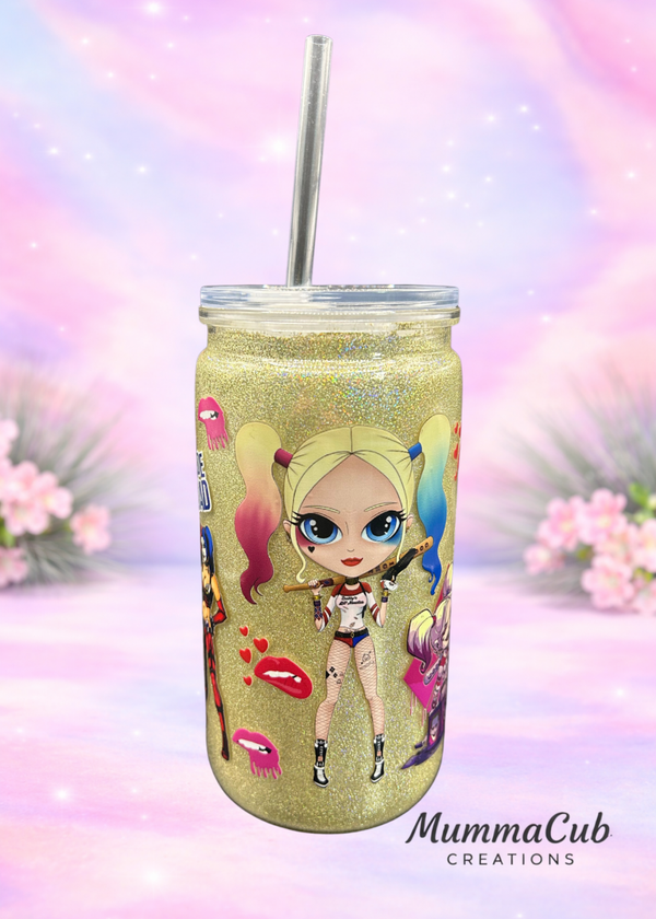 16oz Acrylic Glitter Tumbler - Design 7
