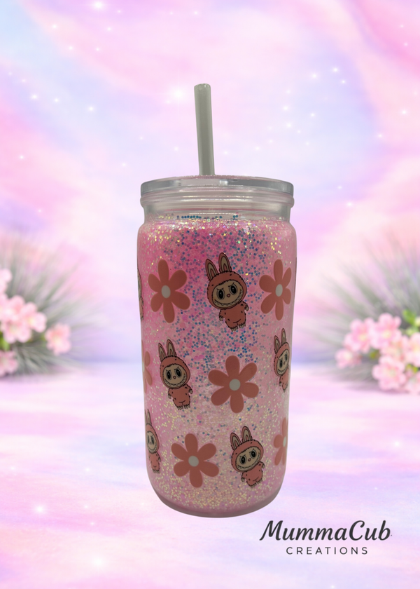 16oz Acrylic Glitter Tumbler - Design 14