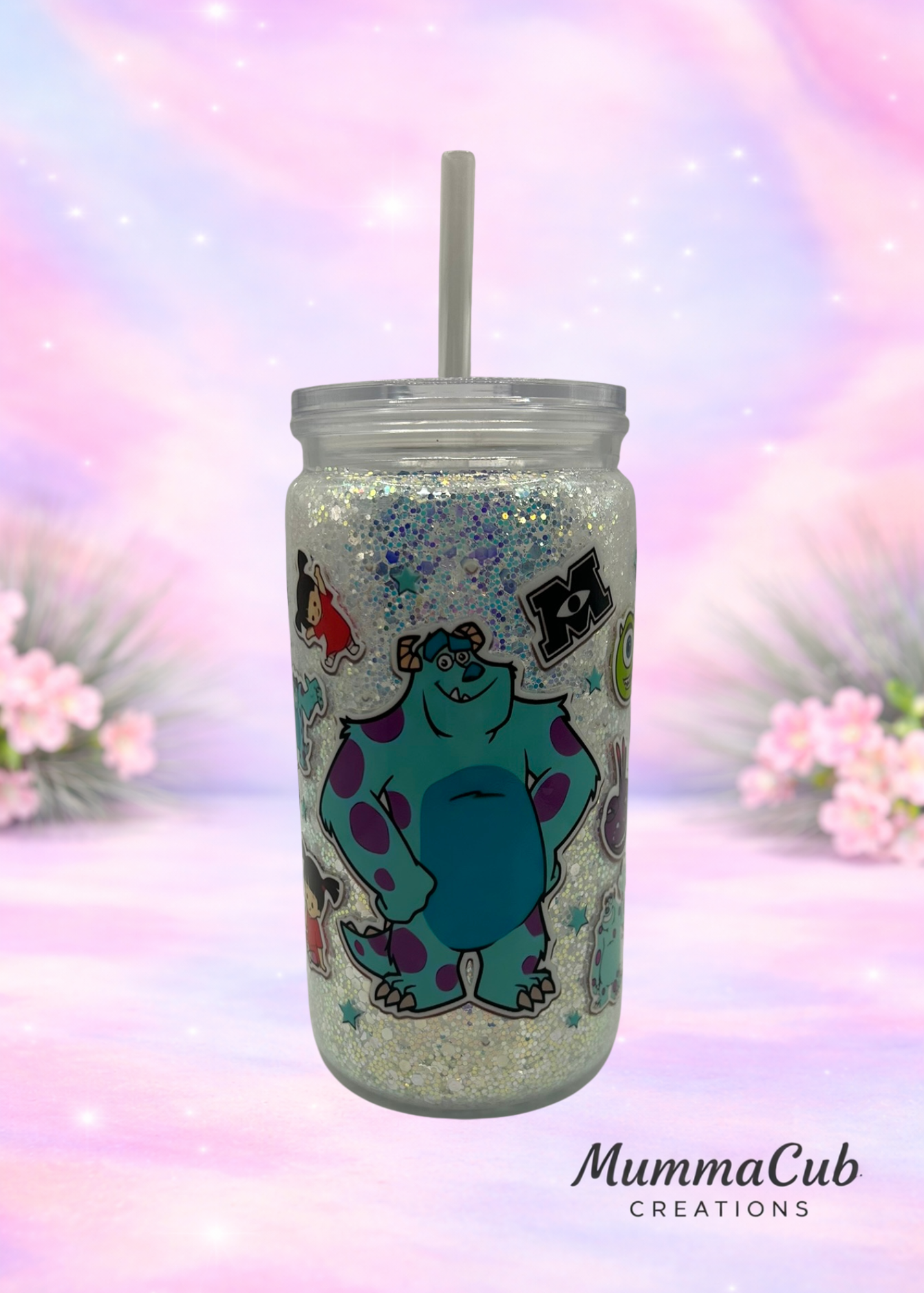 16oz Acrylic Glitter Tumbler - Design 11