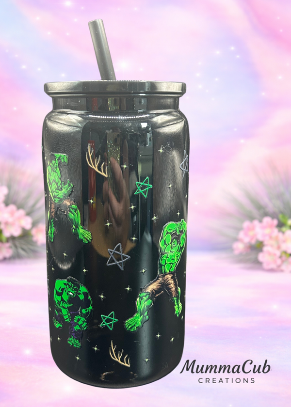 16oz BPA-Free Black Plastic Tumbler Design 6